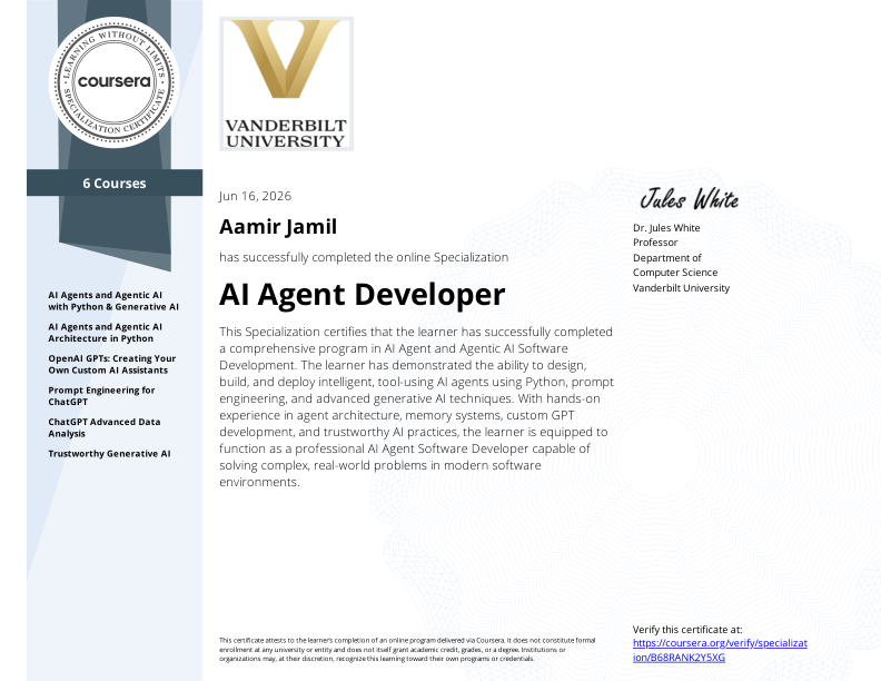 AI Agent Developer Final Certificate